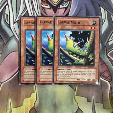 MRD-E007 x3 Larvae Moth Common Excellent Conditon Yugioh