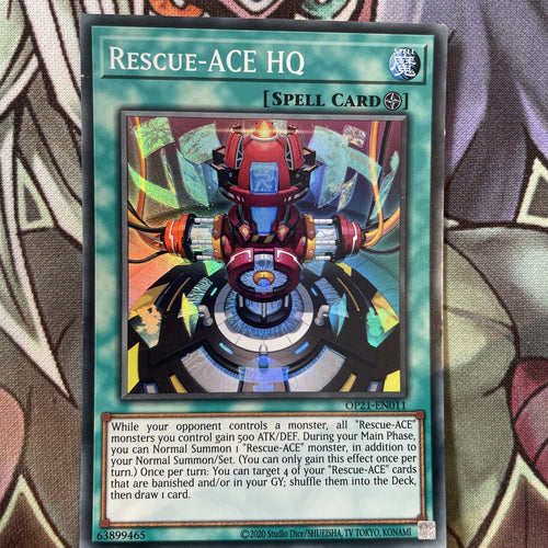 OP21-EN011 Rescue-Ace HQ - Super Rare - NM Yugioh Card
