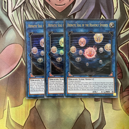 GFTP-EN053 x3 Hieratic Seal of the Heavenly Spheres Ultra Excellent Cond Yugioh