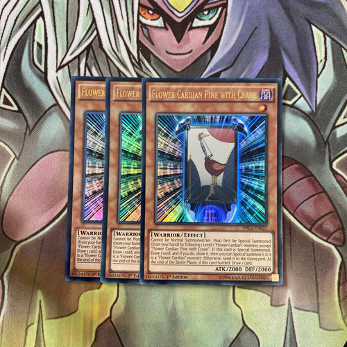 DRL3-EN035 x3 Flower Cardian Pine with Crane Ultra Excellent Condition Yugioh