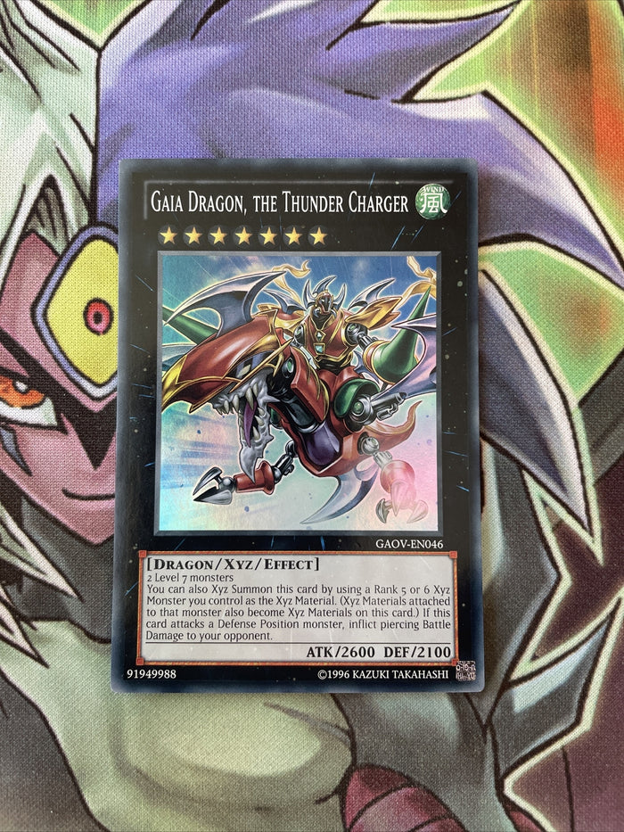GAOV-EN046 Gaia Dragon, The Thunder Charger Super Rare UNL Ed NM Yugioh Card