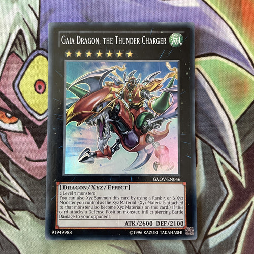 GAOV-EN046 Gaia Dragon, The Thunder Charger Super Rare UNL Ed NM Yugioh Card