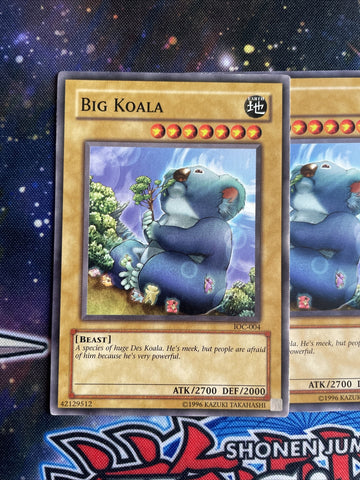 IOC-004 x3 Big Koala Common Playset Yugioh (back)