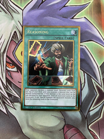 PGL3-EN080 Reasoning Gold Rare 1st Edition NM Yugioh Card