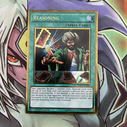 PGL3-EN080 Reasoning Gold Rare 1st Edition NM Yugioh Card