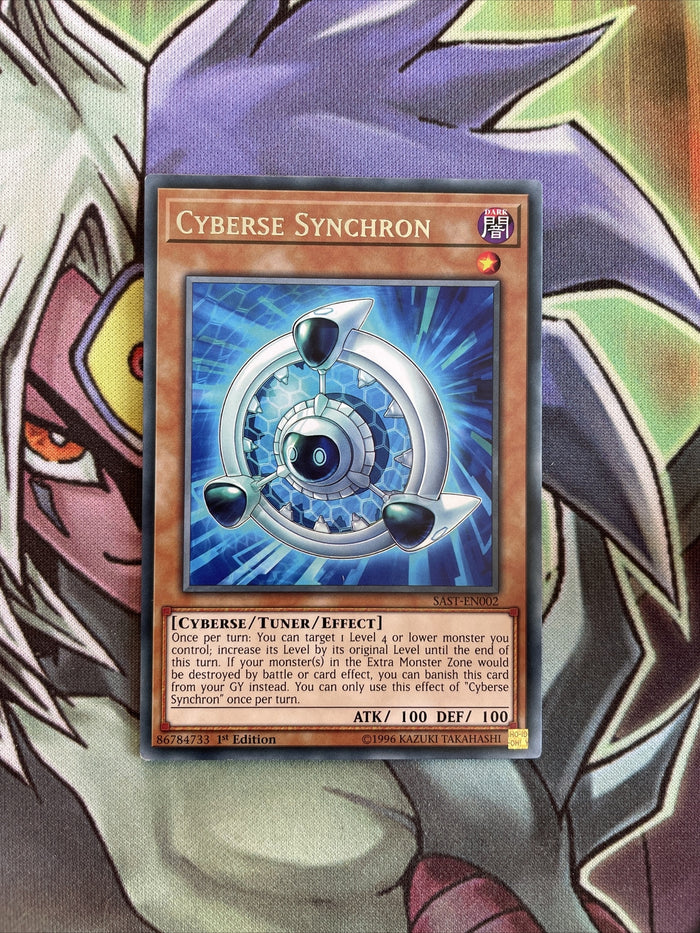 SAST-EN002 Cyberse Synchron Rare 1st Edition NM Yugioh Card