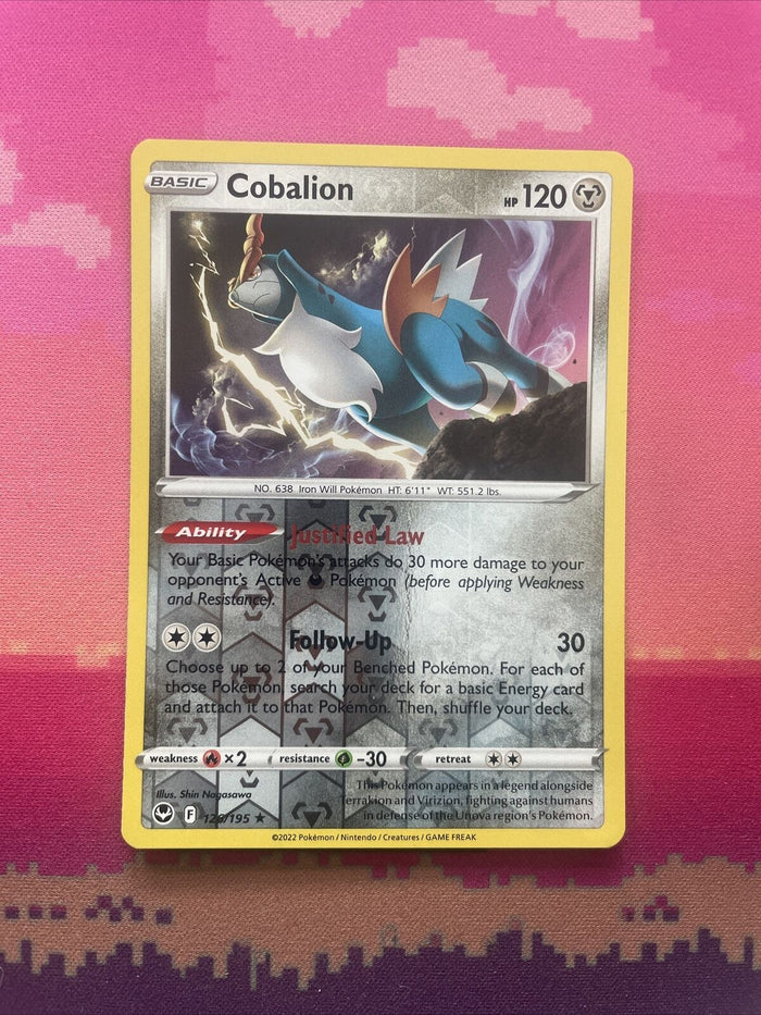 Pokemon Card Cobalion Silver Tempest Reverse Holo Rare 126/195 NM