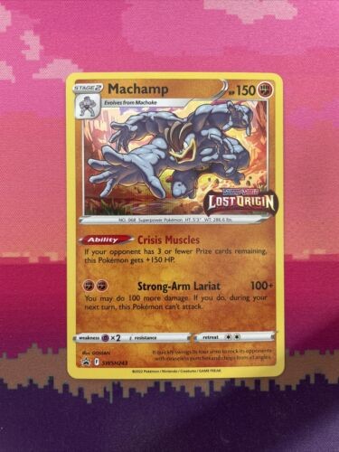 Pokemon Card Machamp SWSH243 Black Star Promo STAMPED Silver Tempest NM