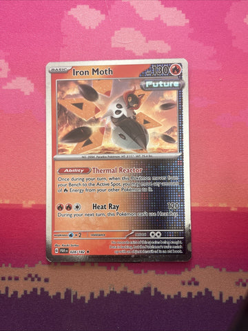 Pokemon Card Iron Moth Paradox Rift Reverse Holo Rare 028/182 NM