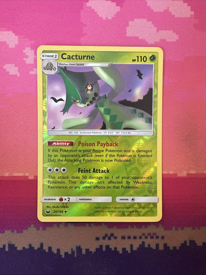 Pokemon Card Cacturne Celestial Storm Reverse Holo Uncommon 20/168 Near Mint