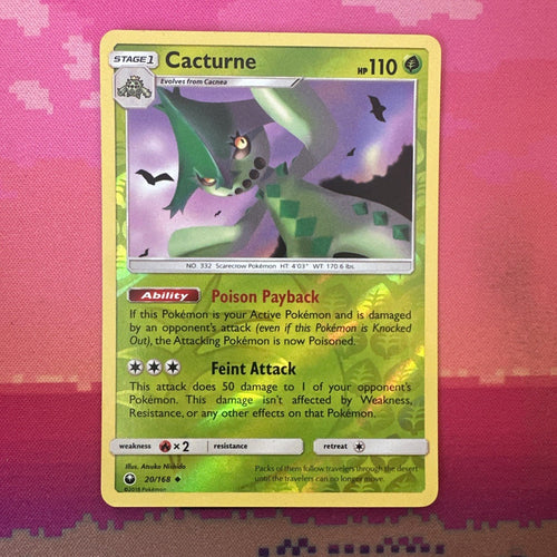 Pokemon Card Cacturne Celestial Storm Reverse Holo Uncommon 20/168 Near Mint