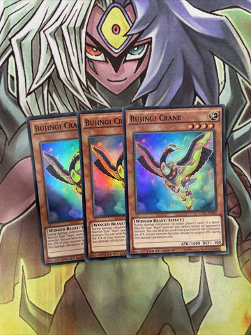 CT11-EN005 x3 Bujingi Crane Super Rare Excellent Condition Yugioh