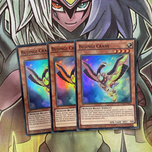 CT11-EN005 x3 Bujingi Crane Super Rare Excellent Condition Yugioh