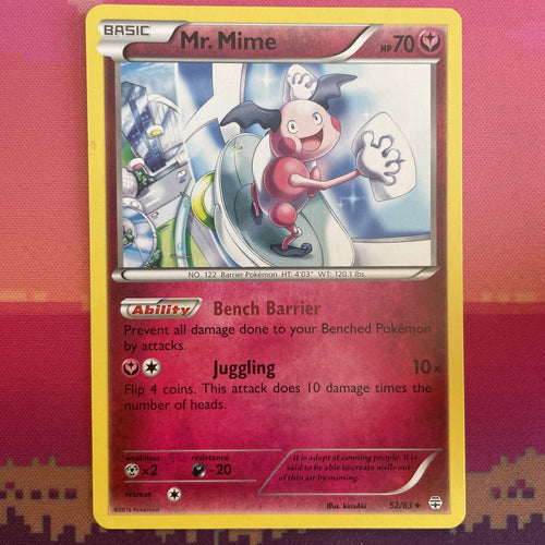 Pokemon Card Mr. Mime Generations Uncommon 52/83 Near Mint