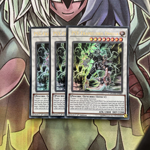 DUOV-EN080 x3 PSY-Framelord Omega Ultra Rare Excellent Condition Yugioh