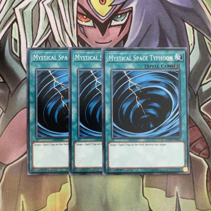 LEHD-ENB23 x3 Mystical Space Typhoon Common Excellent Condition Yugioh