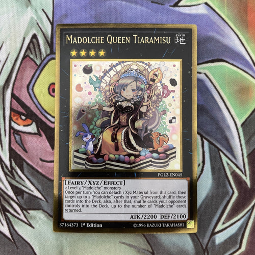 PGL2-EN045 Madolche Queen Tiaramisu Gold Rare 1st Edition NM Yugioh Card