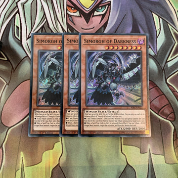 RIRA-EN022 x3 Simorgh of Darkness Super Rare Excellent Condition Yugioh