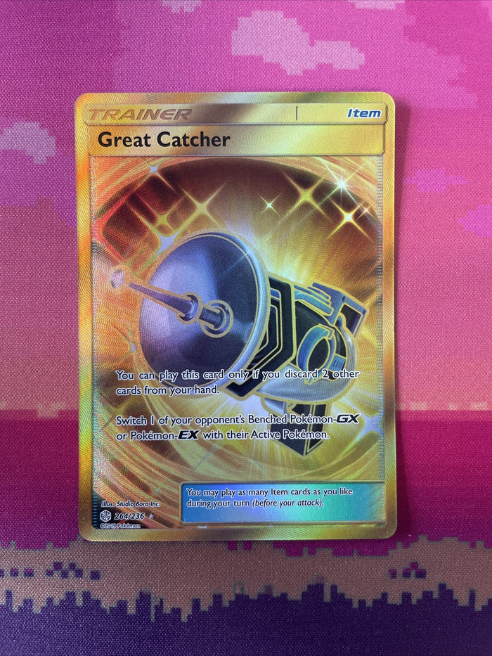 Pokemon Card Great Catcher 264/236 Secret Rare Cosmic Eclipse NM
