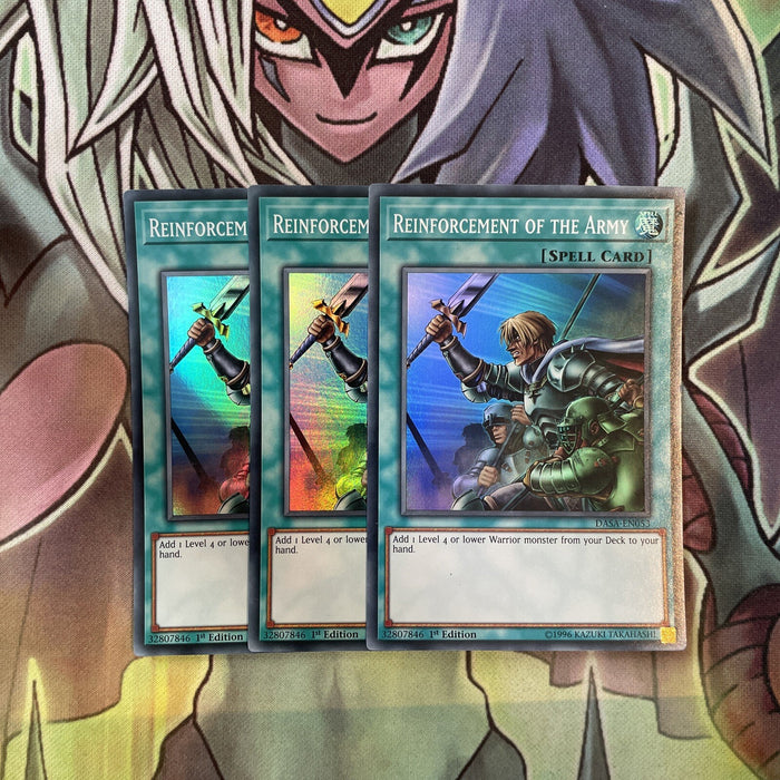 DASA-EN053 x3 Reinforcement of the Army Super Rare Excellent Condition Yugioh