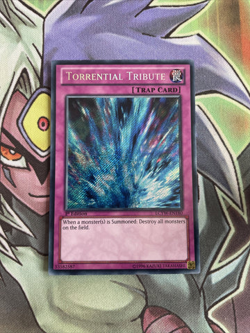 LCYW-EN180 Torrential Tribute Secret Rare 1st Edition NM Yugioh Card
