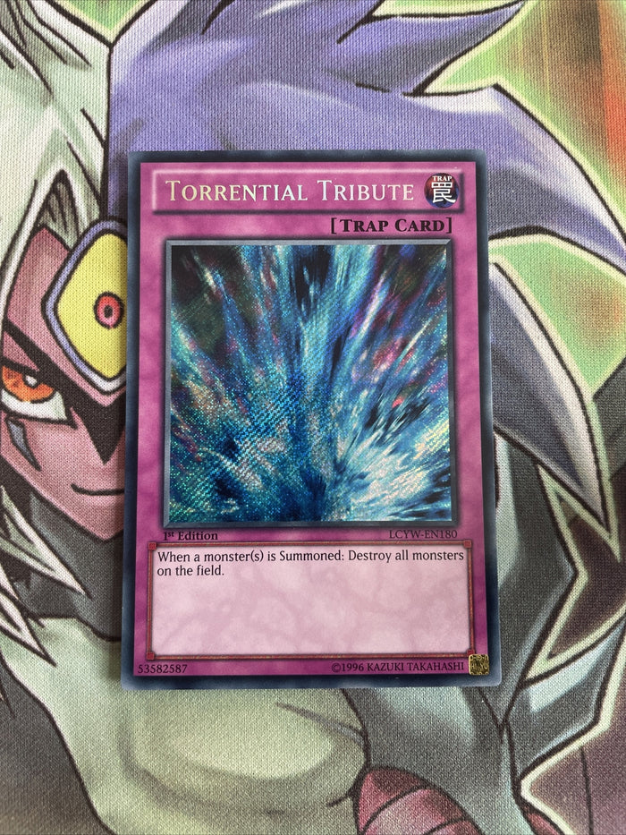 LCYW-EN180 Torrential Tribute Secret Rare 1st Edition NM Yugioh Card