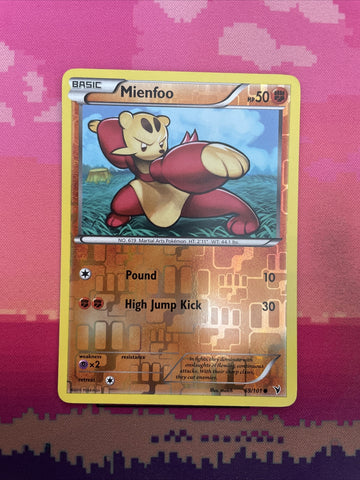 Pokemon Card Mienfoo Noble Victories Reverse Holo 69/101 Near Mint