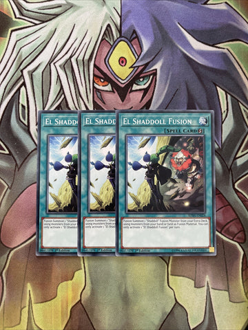 SDSH-EN024 x3 El Shaddoll Fusion Common Excellent Condition Yugioh