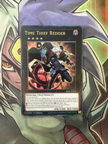 RA01-EN041 Time Thief Redoer New Ultimate Rare 1st Edition NM Yugioh Card