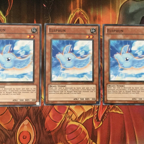 DREV-EN034 3X Yugioh Cards Elephun 1st Edition Common Playset Yu-Gi-Oh!