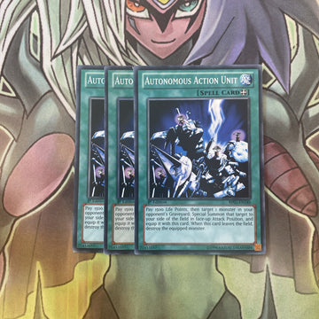 BP02-EN140 x3 Autonomous Action Unit Common Excellent Condition Yugioh