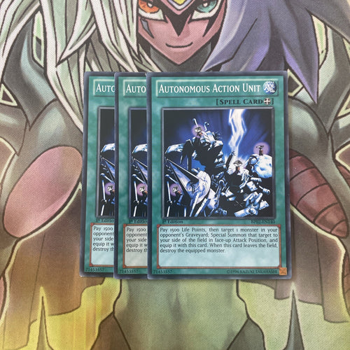 BP02-EN140 x3 Autonomous Action Unit Common Excellent Condition Yugioh