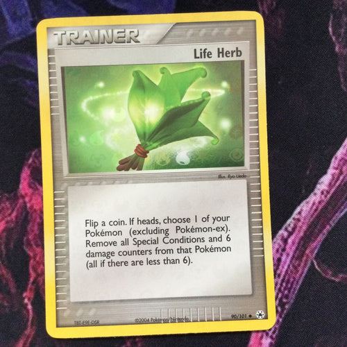 Pokemon Ex Hidden Legends Reverse Holo 90/101 Life Herb See Pics!