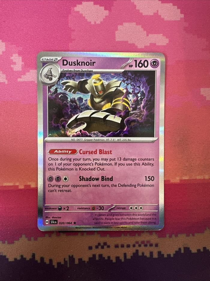 Pokemon Card Dusknoir Shrouded Fable Holo Rare 020/064 Near Mint