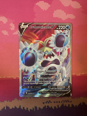 Pokemon Card Crabominable V 248/264 Ultra Rare Fusion Strike Near Mint