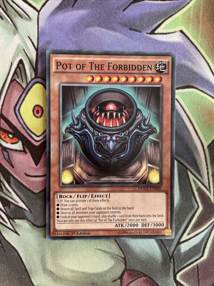 DOCS-EN040 Pot Of The Forbidden Common 1st Edition NM Yugioh Card