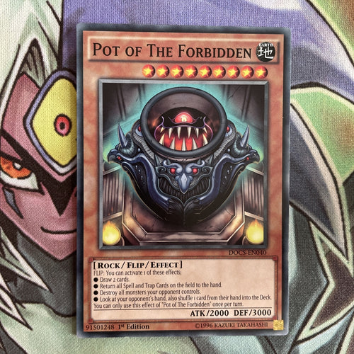 DOCS-EN040 Pot Of The Forbidden Common 1st Edition NM Yugioh Card