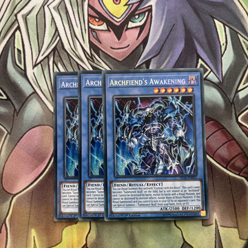 FIGA-EN031 x3 Archfiend's Awakening Secret Rare Excellent Condition Yugioh