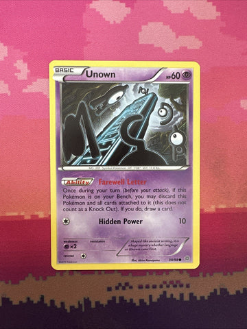 Pokemon Card Unown Lost Origin Common 30/98 NM