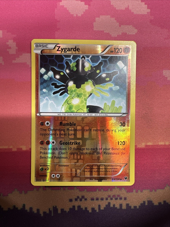 Pokemon Card Zygarde Fates Collide Reverse Holo Rare 53/124 Near Mint