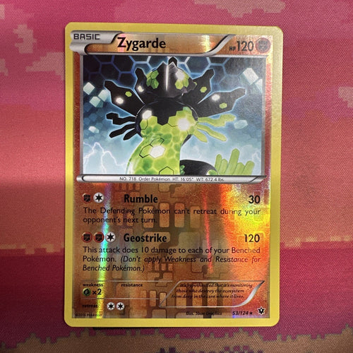 Pokemon Card Zygarde Fates Collide Reverse Holo Rare 53/124 Near Mint