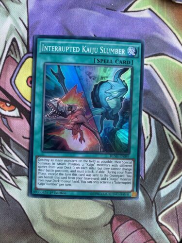BOSH-EN089 Interrupted Kaiju Slumber Super Rare  1st Edition NM Yugioh Card