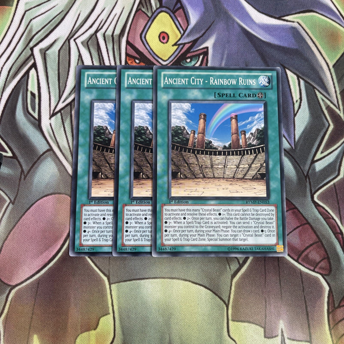 RYMP-EN053 x3 Ancient City - Rainbow Ruins Common Excellent Conditon Yugioh