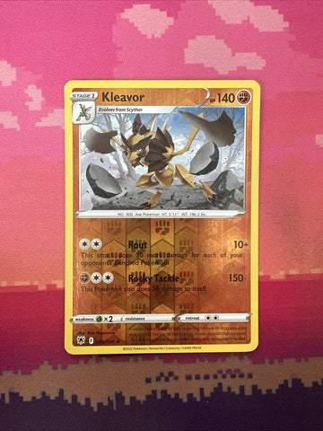 Pokemon Card Kleavor Astral Radiance Reverse Holo Rare 085/189 Near Mint