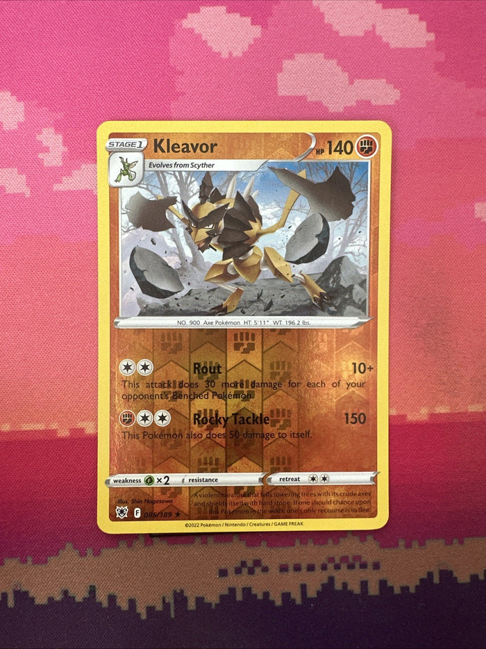 Pokemon Card Kleavor Astral Radiance Reverse Holo Rare 085/189 Near Mint