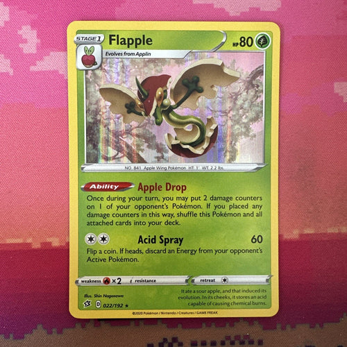 Pokemon Card Flapple Rebel Clash Cosmo Holo Rare 022/192 Near Mint