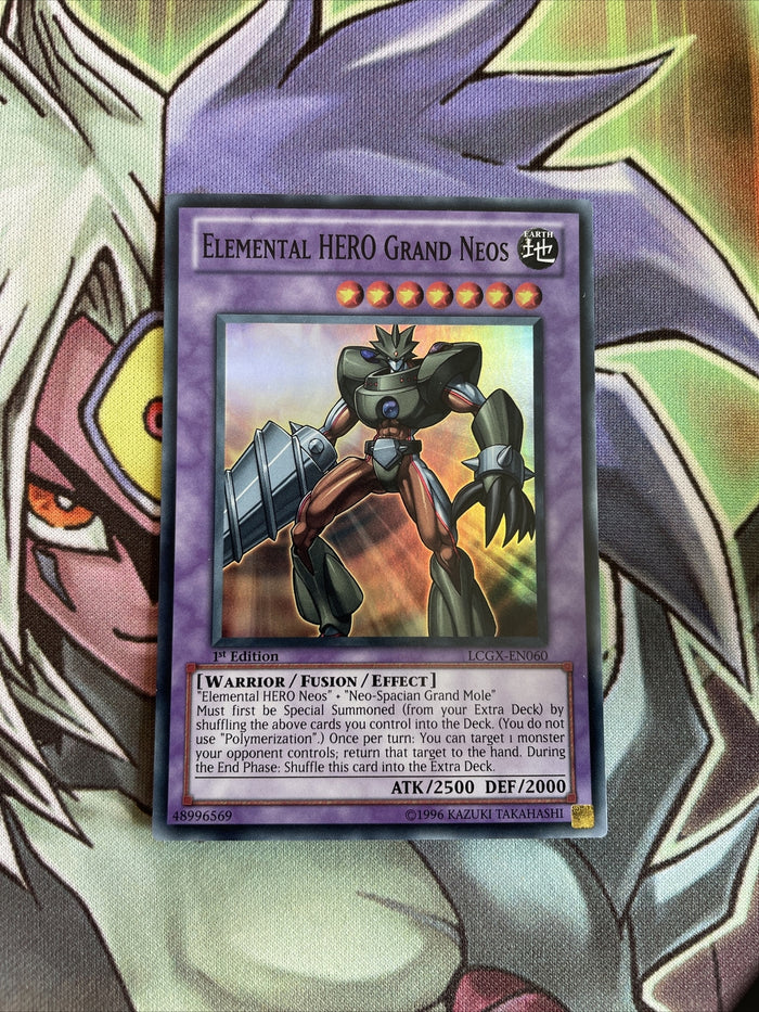 LCGX-EN060 Elemental Hero Grand Neos Super Rare 1st Edition NM Yugioh Card