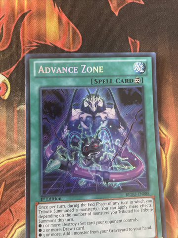 REDU-EN088 Yugioh Secret Rare Advance Zone 1st Edition (NM) (back)