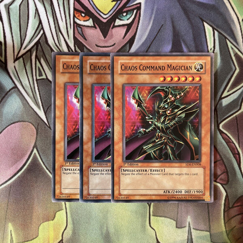 SD6-EN008 x3 Chaos Command Magician Common Excellent Condition Yugioh