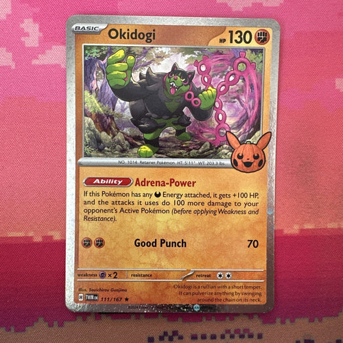 Pokemon Card Okidogi Trick Or Trade Cosmo Holo Rare 111/167 Near Mint